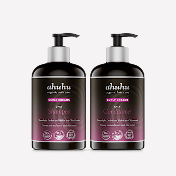 ahuhu CURLY DREAMS Shampoing & Après-shampoing au chia pour cheveux bouclés