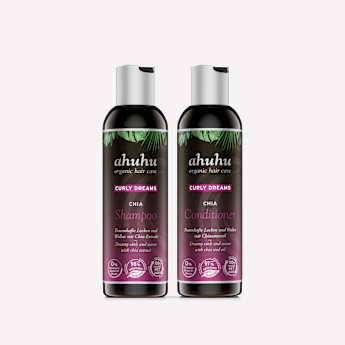 ahuhu CURLY DREAMS Shampoing & Après-Shampoing à l'Extrait de Chia pour Cheveux Bouclés