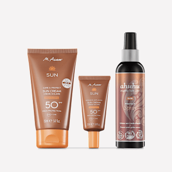 M. Asam SUN Routine de protection solaire pour la peau & les cheveux SPF 50 3 pièces