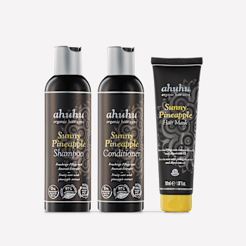 ahuhu HAIR HERO Routine de Soins Capillaires Sunny Pineapple 3 produits