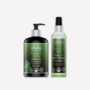 ahuhu HAWAIIAN HERBS Hawaiian Herbs Shampoo mit 7 Kräutern & Shake it! Spray Conditioner