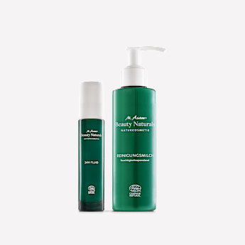 M. Asam BEAUTY NATURALS Cosmétique naturelle certifiée Lait nettoyant & Fluide 24h