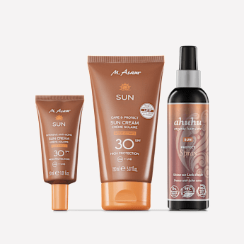 M. Asam SUN Routine de protection solaire pour la peau et les cheveux SPF 30 3 pièces