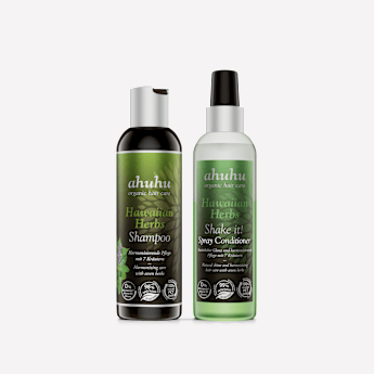 ahuhu HAWAIIAN HERBS Hawaiian Herbs Shampoo mit 7 Kräutern & Shake it! Spray Conditioner