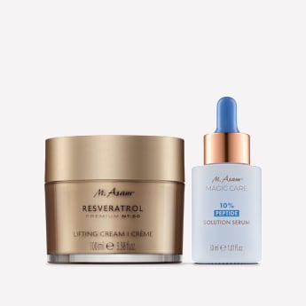 M. Asam RESVERATROL PREMIUM NT50 Crème Visage Liftante & 10% Peptide Solution Sérum
