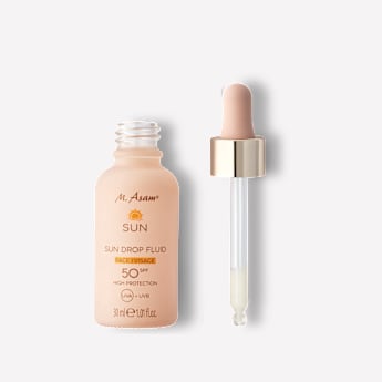 M. Asam SUN Sun Drop Fluid Sonnenschutz Serum Gesicht LSF 50