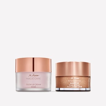 M. Asam MAGIC FINISH Glow Up Crème Rosé Visage Booster d'Éclat & Fond de Teint Mousse Porcelain Teint SPF 30