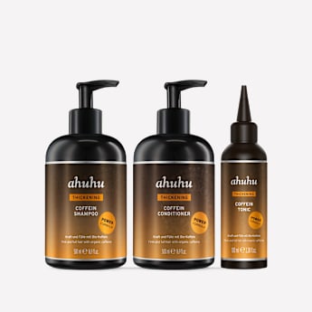 ahuhu THICKENING Coffein Haarpflege Routine Power Formula für sofort dickeres Haar 3-teilig