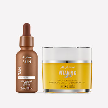 M. Asam VITAMIN C Feuchtigkeitscreme & Self Tanning Drops Selbstbräuner Konzentrat Gesicht