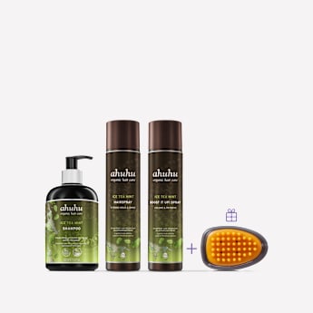ahuhu LIMITED Ice Tea Mint Haarpflege Set für Frische & Volumen 4-teilig
