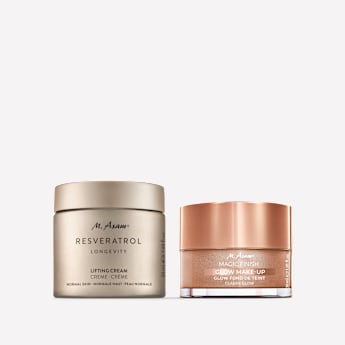 M. Asam RESVERATROL LONGEVITY Lifting Gesichtscreme & Glow Make-up Mousse Classic Glow