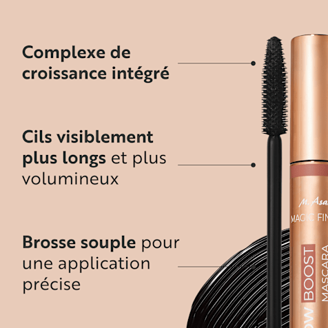 M. Asam MAGIC FINISH Grow Boost Mascara Favorisant la Croissance des Cils Deep Black