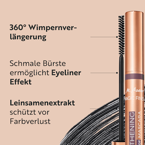 M. Asam MAGIC FINISH 360° Lengthening Mascara wasserfest Deep Black