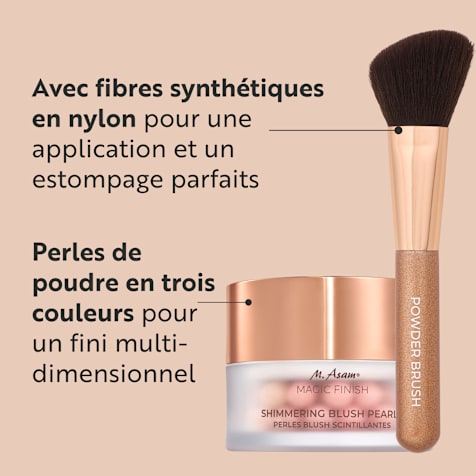 M. Asam MAGIC FINISH Shimmering Blush Perles en Poudre Scintillante Peachy Paradise & Mini Pinceau à Poudre