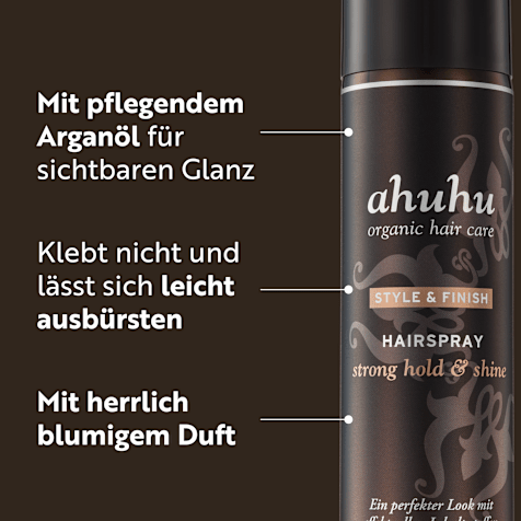 ahuhu STYLE & FINISH Haarspray Strong Hold & Shine für starken Halt