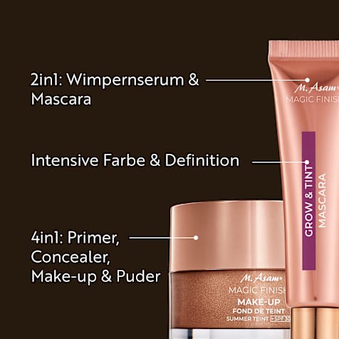 M. Asam MAGIC FINISH Make-up Mousse Summer Teint LSF 30 und Grow & Tint Mascara Deep Black