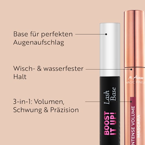 M. Asam MAGIC FINISH Boost it up! Lash Base Wimpern-Primer & Intense Volume Mascara Waterproof  Easy Remove