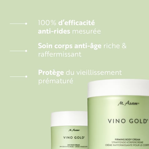 M. Asam VINO GOLD Crème Visage 24h & Crème Corporelle Raffermissante