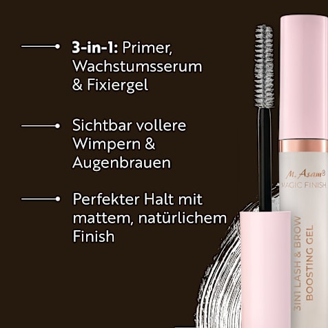 M. Asam MAGIC FINISH 3in1 Wimpern & Augenbrauen Boosting Gel Transparent
