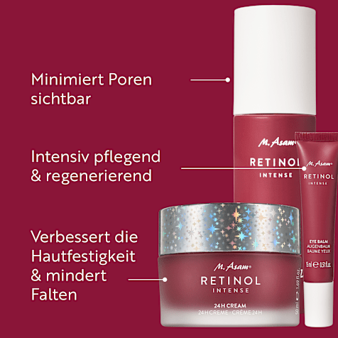 M. Asam RETINOL INTENSE Faltenglättende Pflege Routine Christmas Star Edition 3-teilig