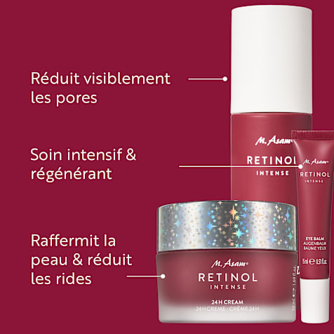 M. Asam RETINOL INTENSE Routine de Soins Lissants Anti-Rides Christmas Star Edition – 3 Produits
