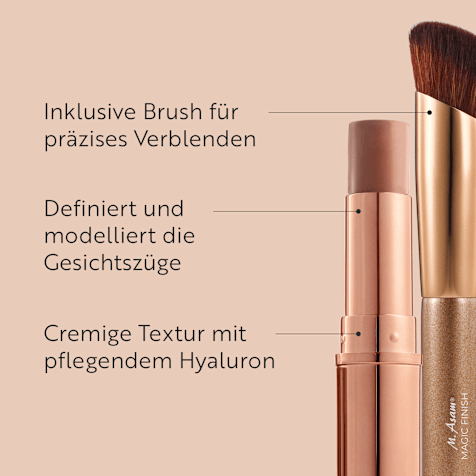 M. Asam MAGIC FINISH Cream Contour Stick Konturenstift Medium-Dark & Mini Blender-Pinsel