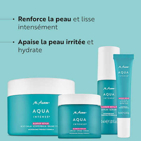 M. Asam AQUA INTENSE Barrier Repair Routine de Soins Renforçants Visage et Corps 4 Produits