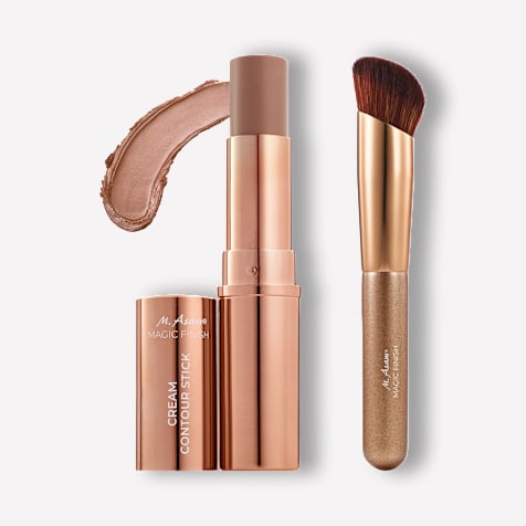 M. Asam MAGIC FINISH Cream Contour Stick Konturenstift Light-Medium & Mini Blender-Pinsel