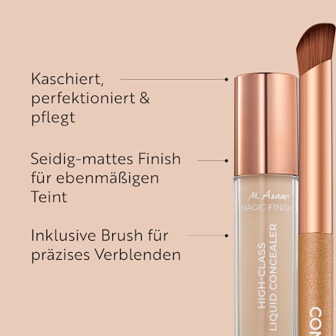 M. Asam MAGIC FINISH High-Class Liquid Concealer Nude & Mini Blender-Pinsel