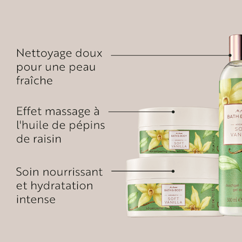 M. Asam BATH&BODY SOFT VANILLA Routine Soins du Corps 3 Produits
