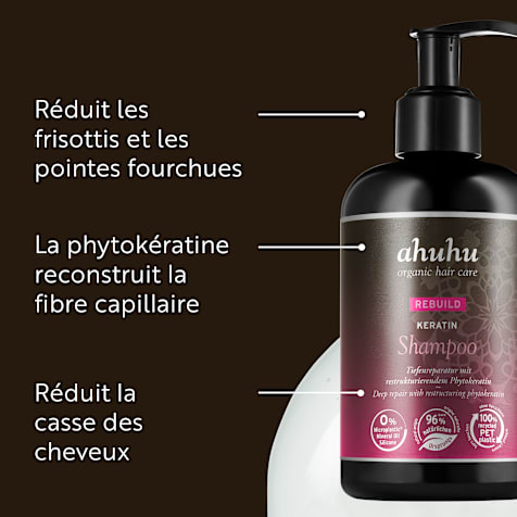 ahuhu REBUILD Shampoing à la Kératine