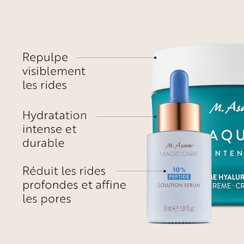M. Asam AQUA INTENSE Supreme Hyaluron Crème Visage & 10% Peptide Solution Sérum