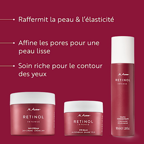 M. Asam RETINOL INTENSE Routine de Soins Lissants Anti-Rides 3 Produits