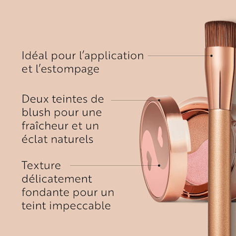 M. Asam MAGIC FINISH 2-en-1 Fond de Teint Mousse Classic et Palette de Blush Édition Yin & Yang avec pinceau pour fond de teint