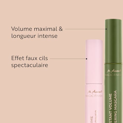 M. Asam MAGIC FINISH Base de mascara gainante Extra Volume & Mascara Instant Volume Layering Deep Black
