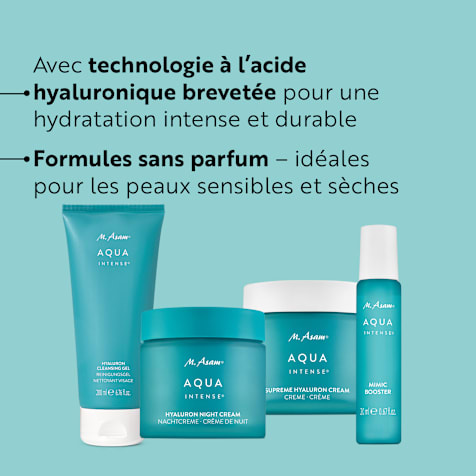 M. Asam AQUA INTENSE Routine de Soin Hyaluron et Anti-Rides d’Expression 4 Produits