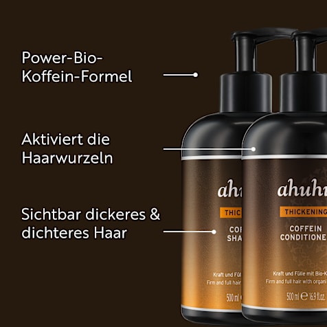 ahuhu THICKENING Coffein Shampoo & Conditioner Power Formula für kräftige Haare