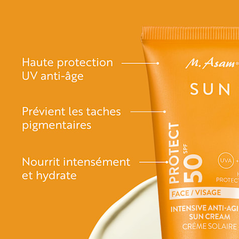 M. Asam SUN Crème Solaire Visage Anti-Âge SPF 50
