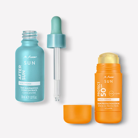 M. Asam SUN Sonnencreme Stick & After Sun Bräunungs-Booster Konzentrat