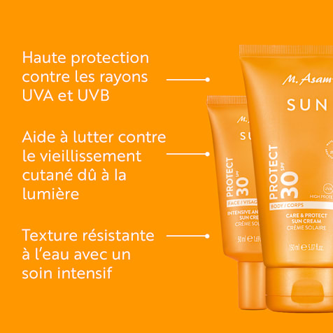 M. Asam SUN Crème solaire visage anti-âge & Crème solaire corps SPF 30