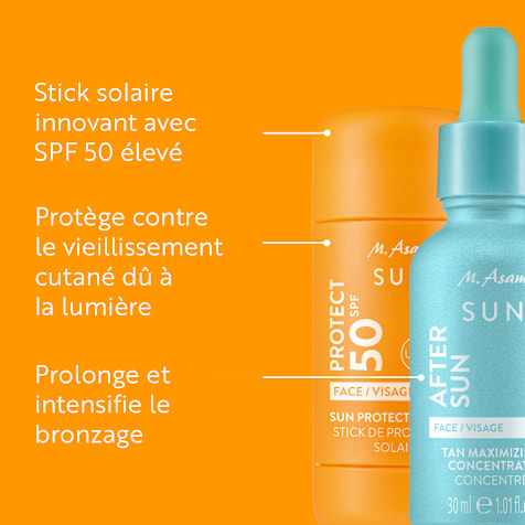 M. Asam SUN Stick solaire & Après-Soleil Activateur de Bronzage