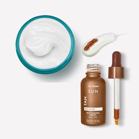 M. Asam AQUA INTENSE Supreme Hyaluron Gesichtscreme & Self Tanning Drops Selbstbräuner