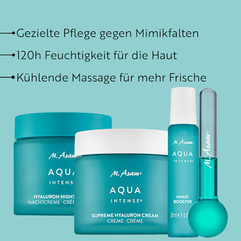 M. Asam AQUA INTENSE Hyaluron Gesichtspflege Routine 4-teilig