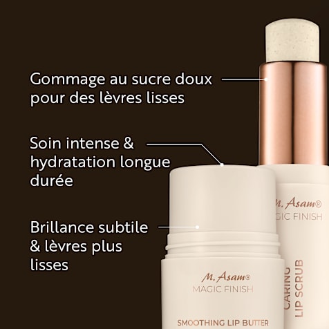 M. Asam MAGIC FINISH Gommage nourrissant pour les lèvres & Beurre lippide lissant Coco Bliss