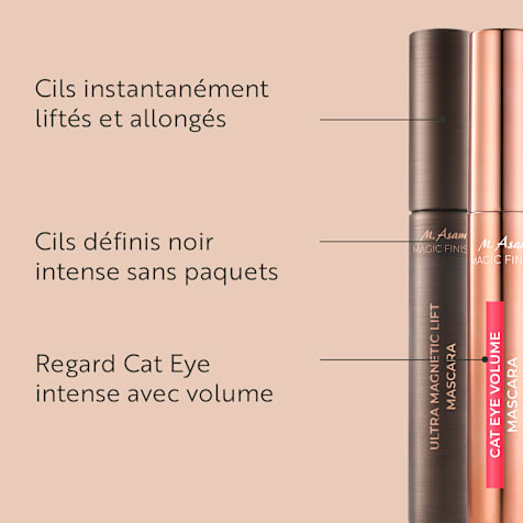M. Asam MAGIC FINISH Mascara Ultra Magnetic Lift Deep Black & Mascara Volume Cat Eye Deep Black