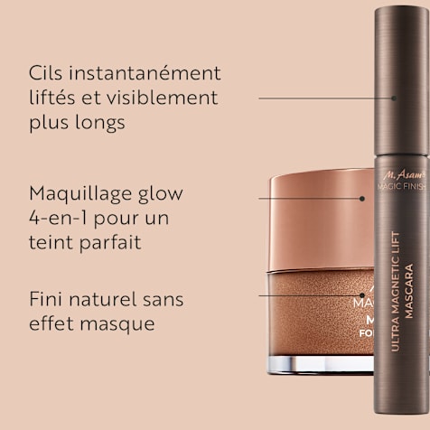 M. Asam MAGIC FINISH Mousse de maquillage Classic & Mascara Ultra Magnetic Lift Deep Black