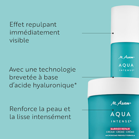 M. Asam AQUA INTENSE Barrier Repair Crème Réparatrice & Sérum à l'Acide Hyaluronique