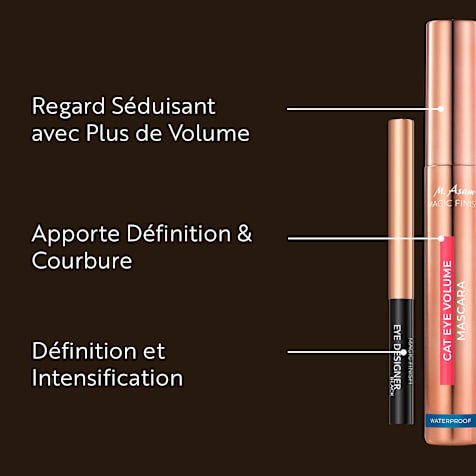 M. Asam MAGIC FINISH Mascara Cat Eye Volume Noir Intense Waterproof & Kajal Eye Designer Noir