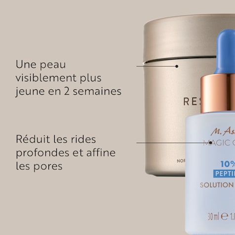 M. Asam RESVERATROL LONGEVITY Crème Visage Liftante & Sérum à 10 % de solution de peptides