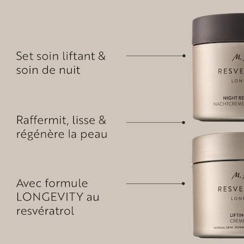 M. Asam RESVERATROL LONGEVITY Crème Visage Liftante & Crème de Nuit Night Repair